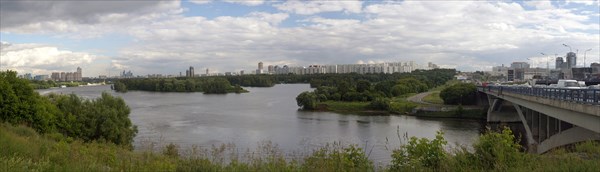 Панорама Строгина от Спасского Моста